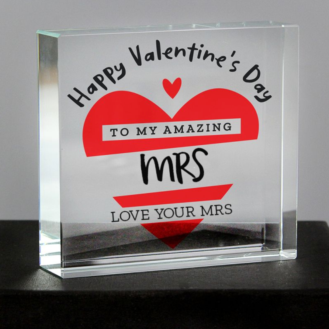 To my Mrs - Lesbian Gay Couple Glass Token | Valentines Gift