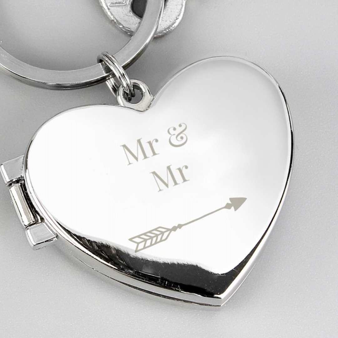 Mr & Mr - Gay Couple Photo Frame Keyring | Gift