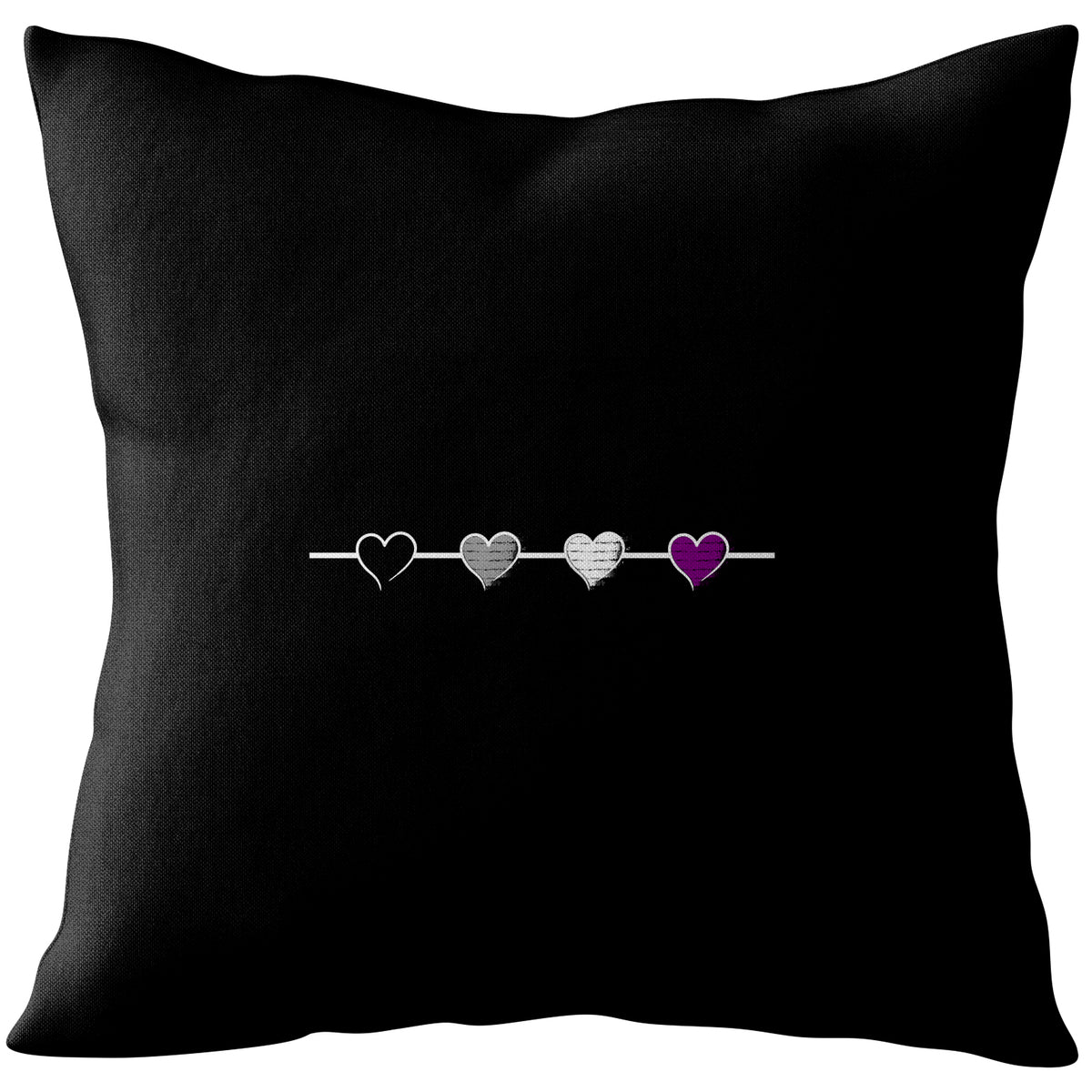 Asexual Flag Multi-heart Cushion | Gift