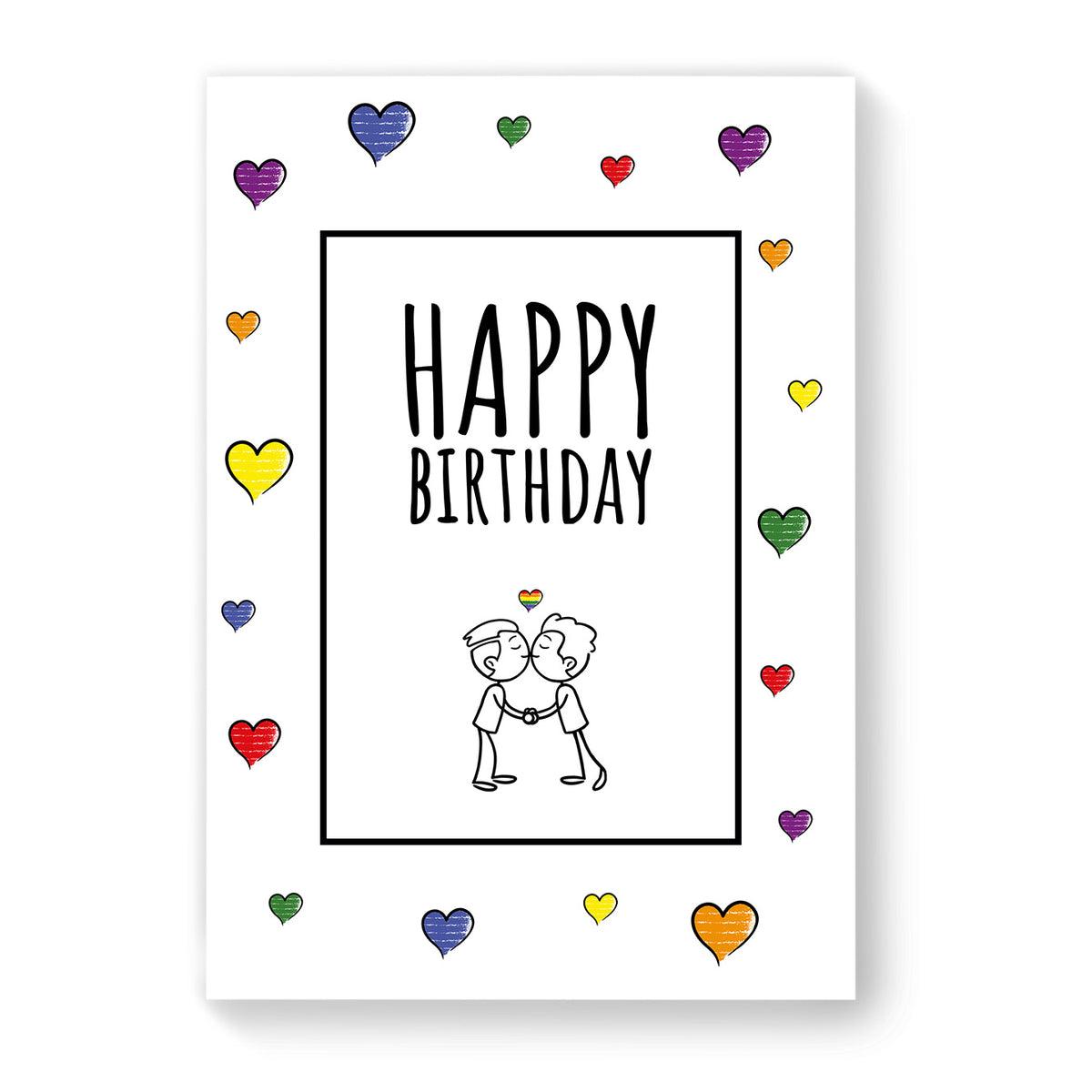 Happy Birthday - Gay Birthday Card - White Heart | Gift