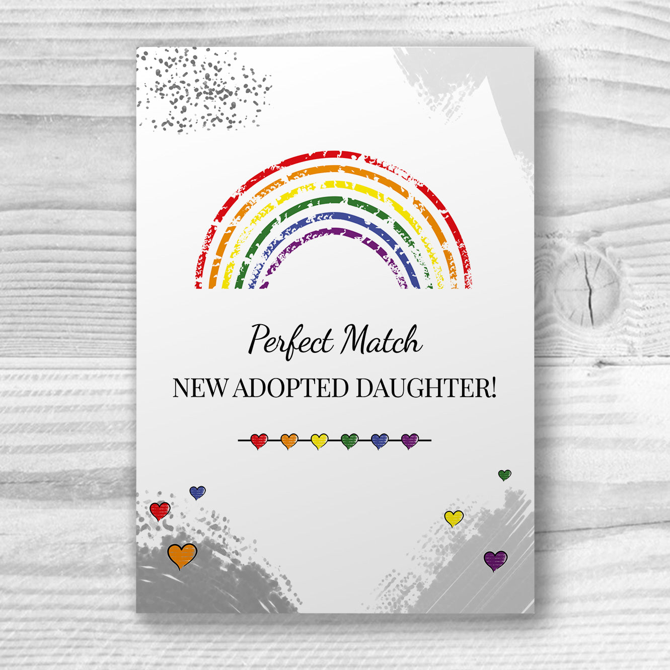 Perfect match new adopted daughter - Adoption Card | Gift