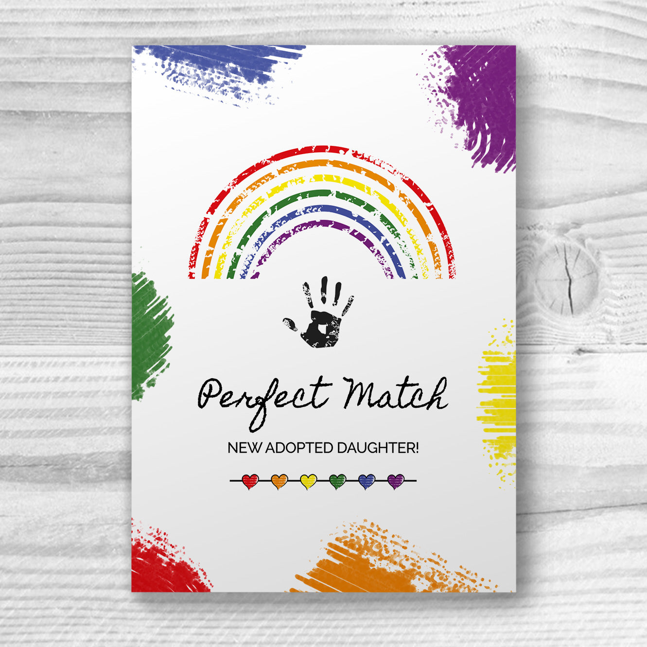 Perfect match new adopted daughter - Adoption Card | Gift