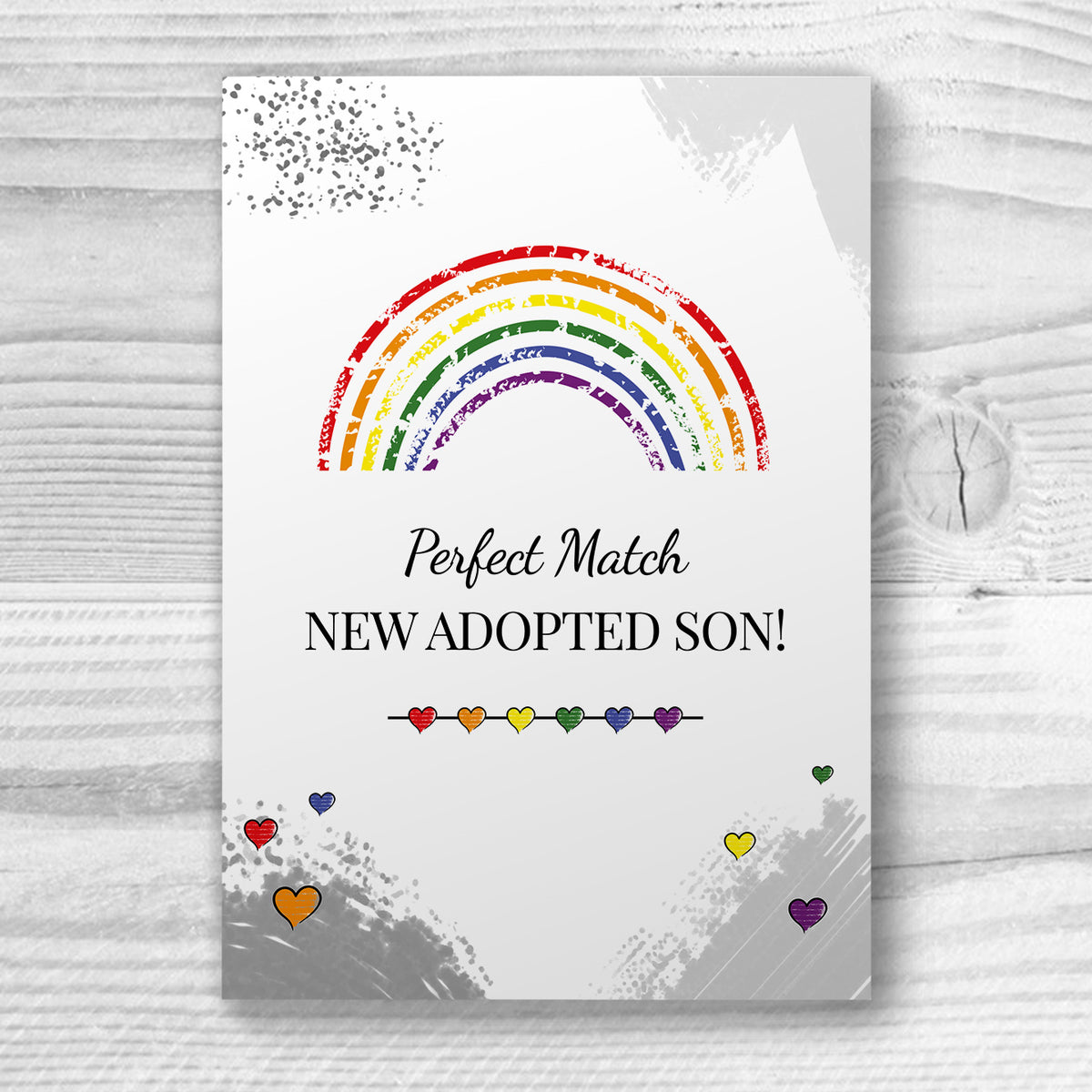 Perfect match new adopted son - Adoption Card | Gift