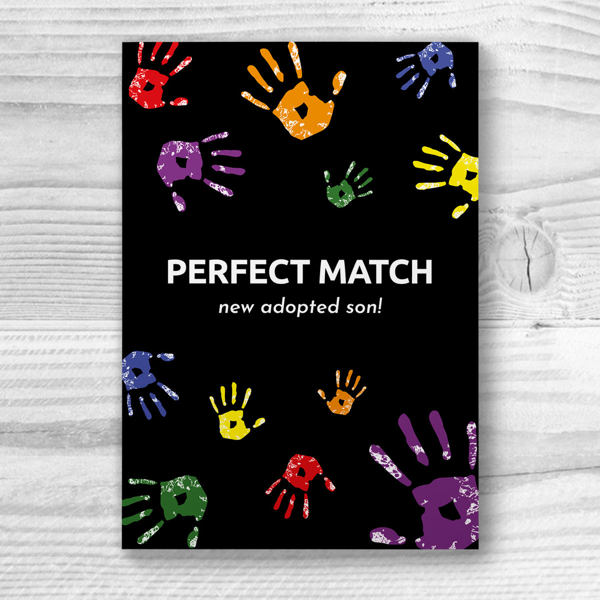 Perfect match new adopted son - Adoption Card | Gift