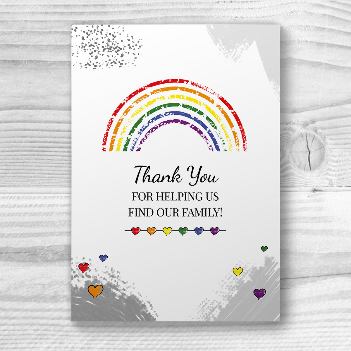Thank you for helping us find our family - Adoption Card | Gift