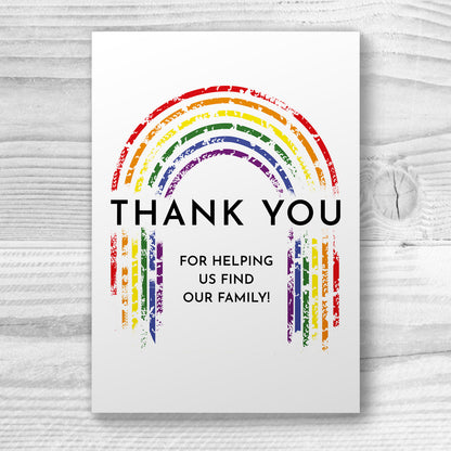 Thank you for helping us find our family - Adoption Card | Gift
