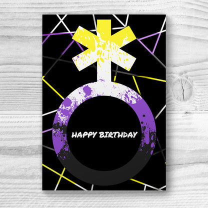 Happy Birthday - Non-Binary Birthday Card | Gift