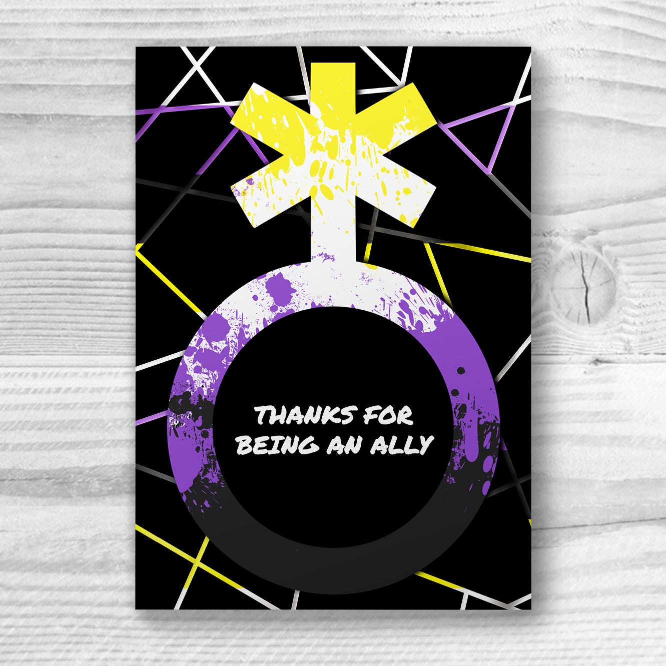 Thanks For Being An Ally - Non-Binary Card | Gift