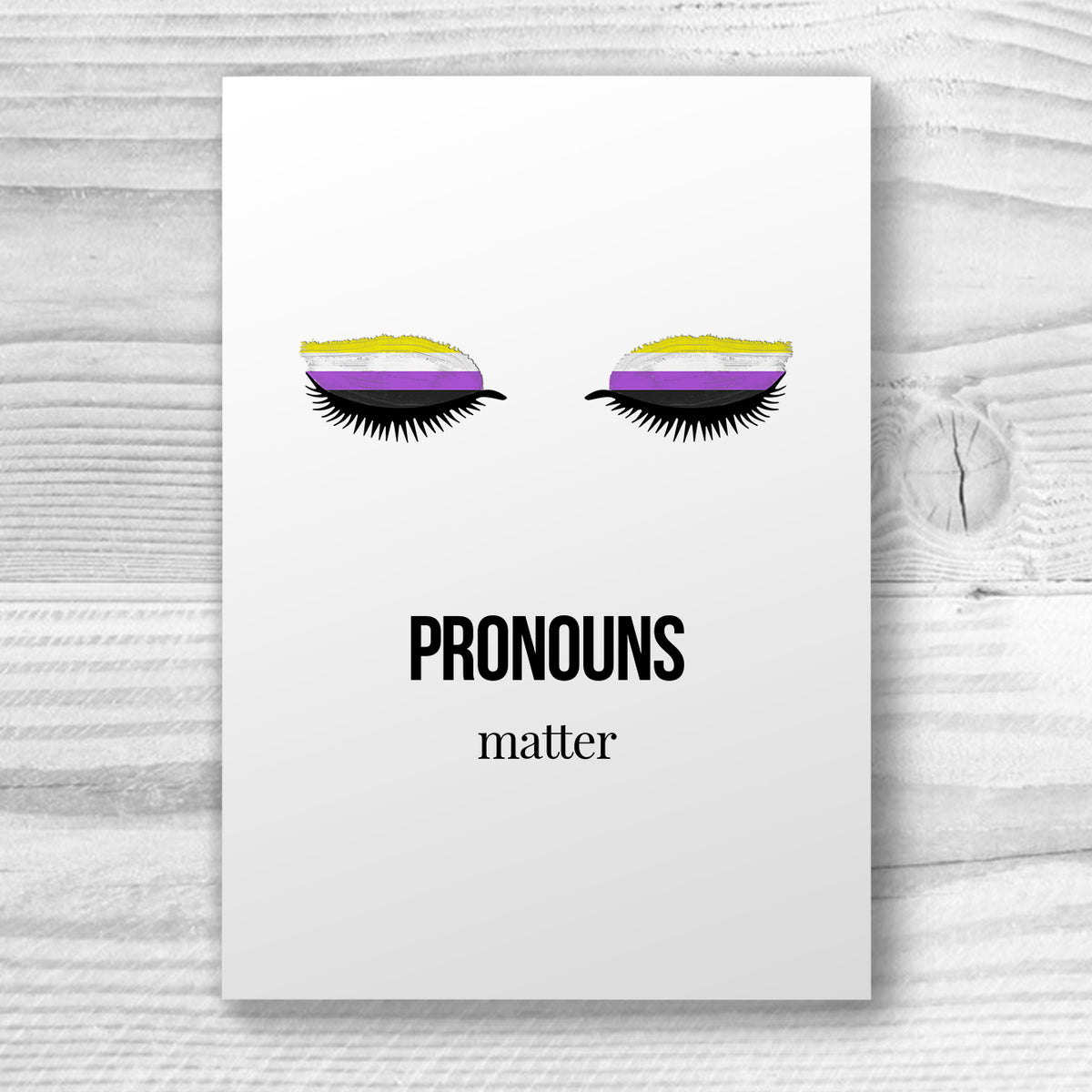 Pronouns Matter - Non-Binary Card | Gift