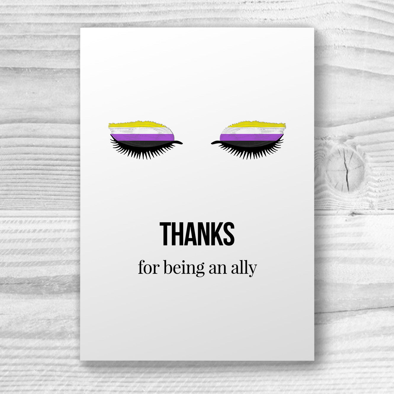 Thanks For Being An Ally - Non-Binary Card | Gift