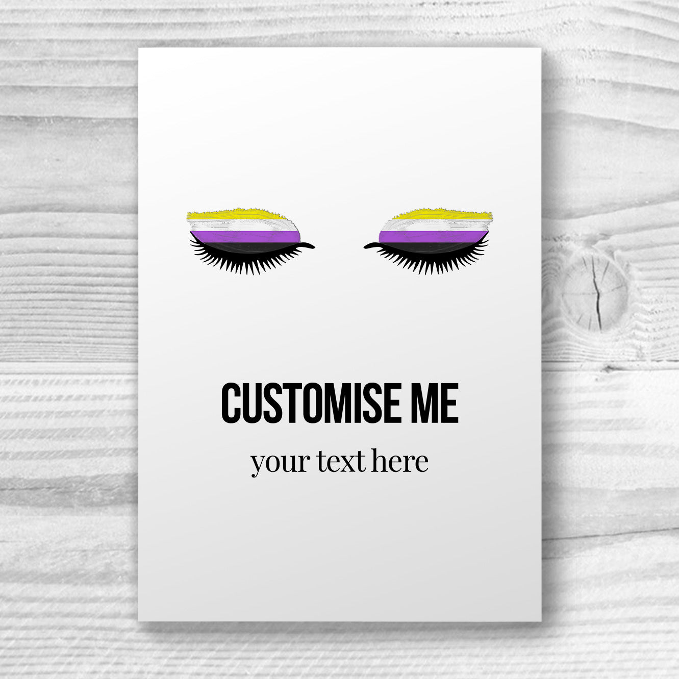 Custom Text - Personalised Non-Binary Card | Gift
