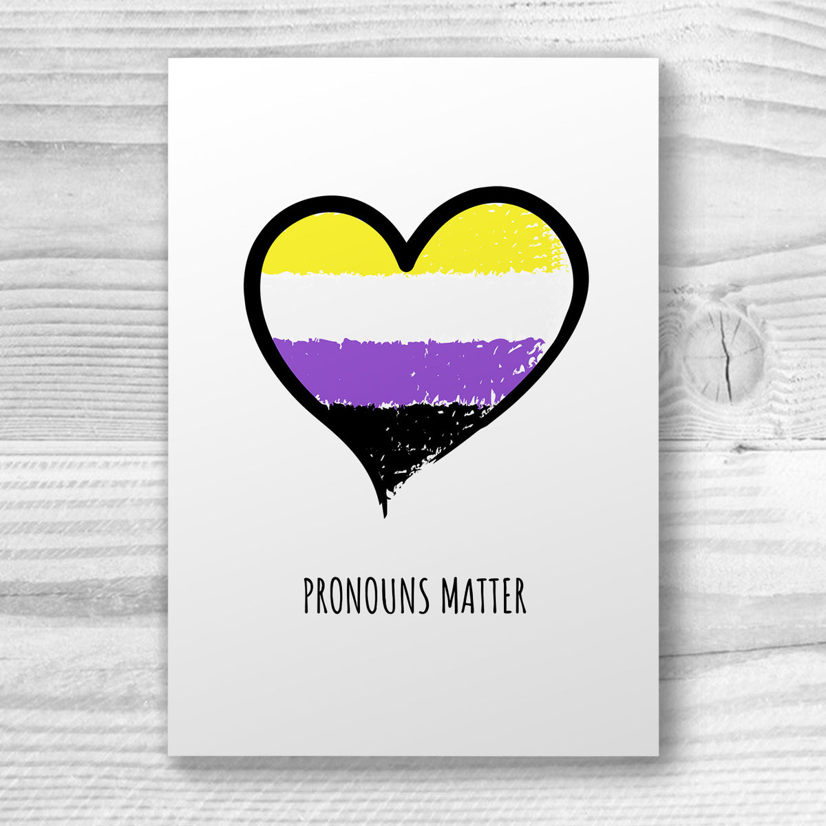 Pronouns Matter - Non-Binary Card | Gift