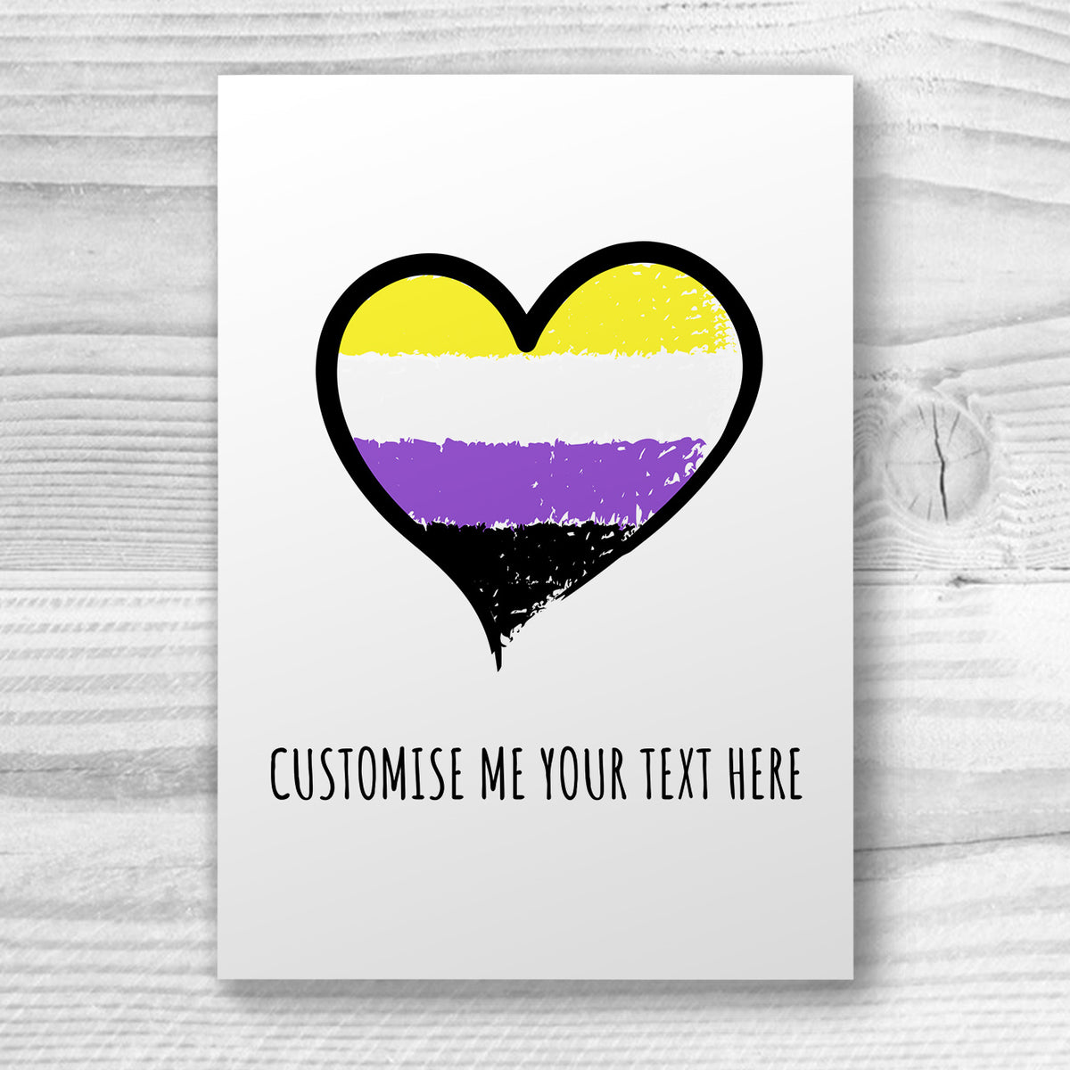 Custom Text - Personalised Non-Binary Card | Gift