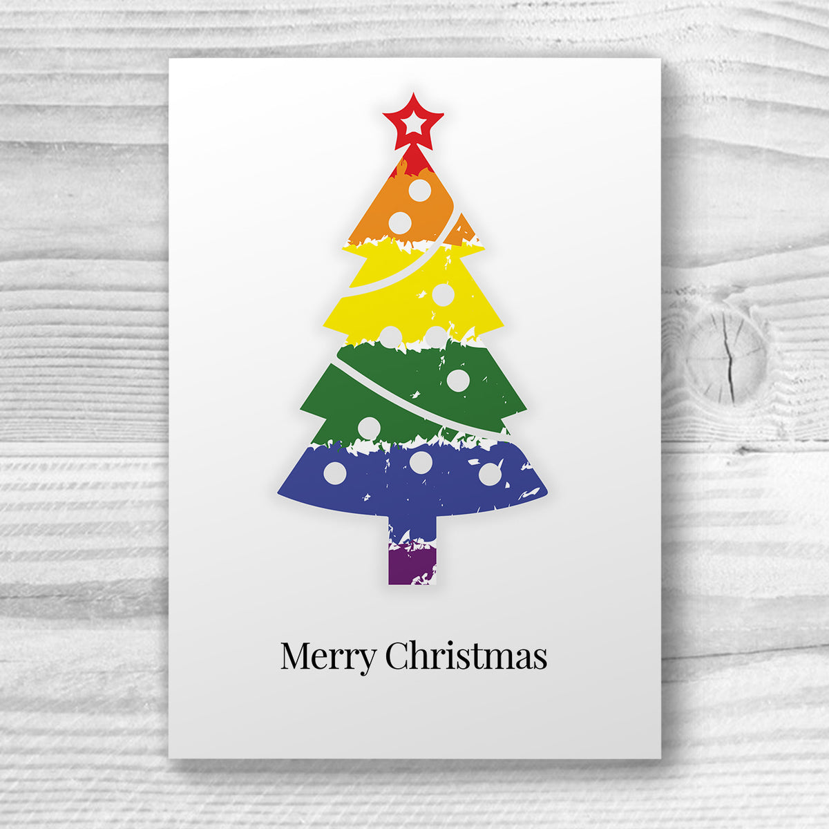 Merry Christmas - LGBTQ+ (Rainbow) Xmas Card | Gift