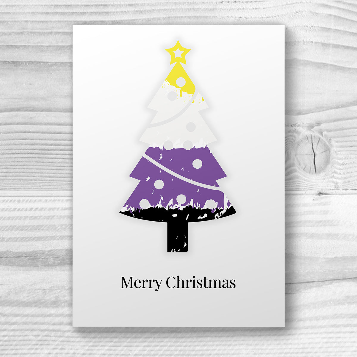 Merry Christmas - Non-Binary Xmas Card | Gift