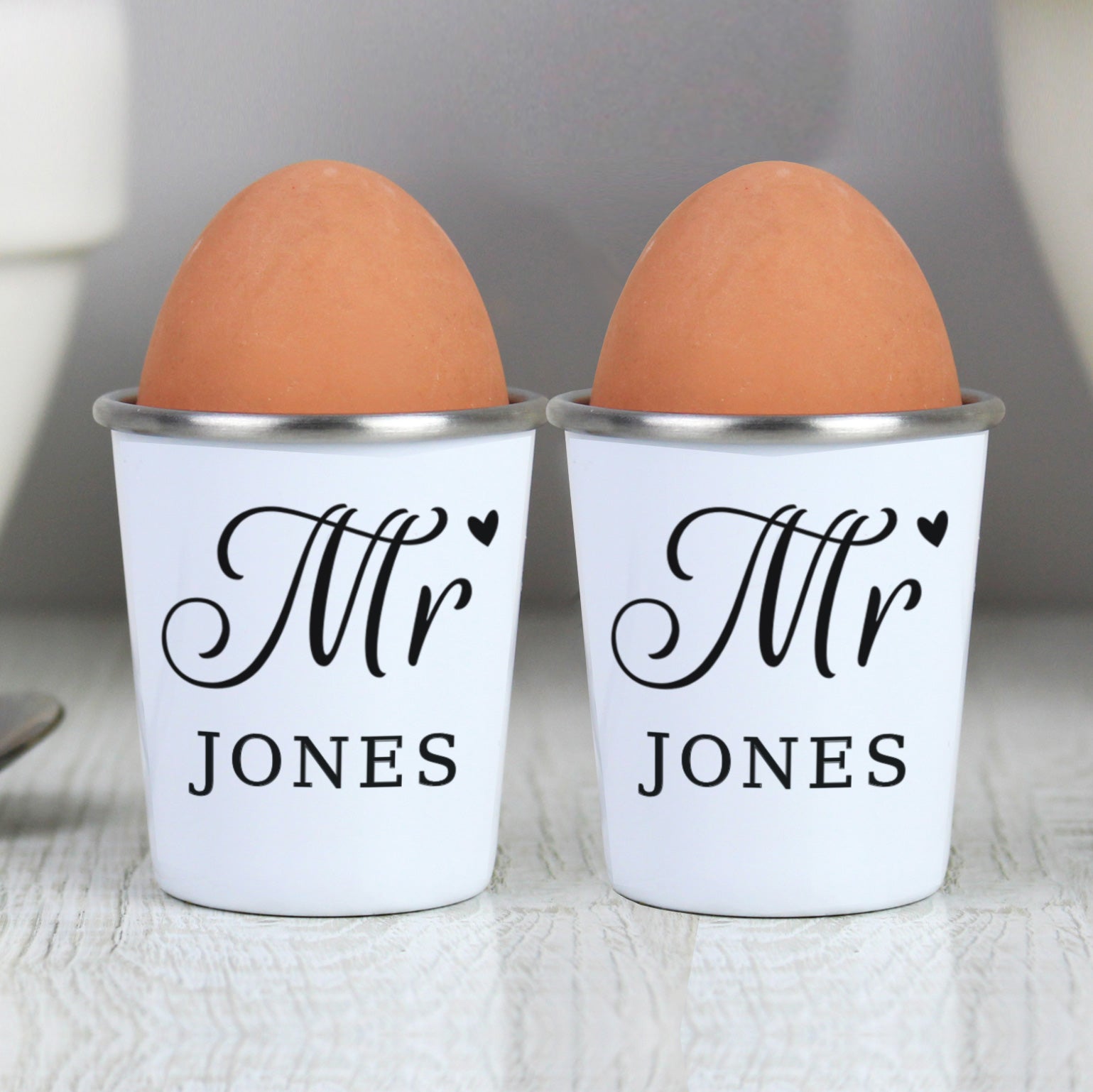 Mr & Mr - Gay Couple Personalised Egg Cup Set | Gift