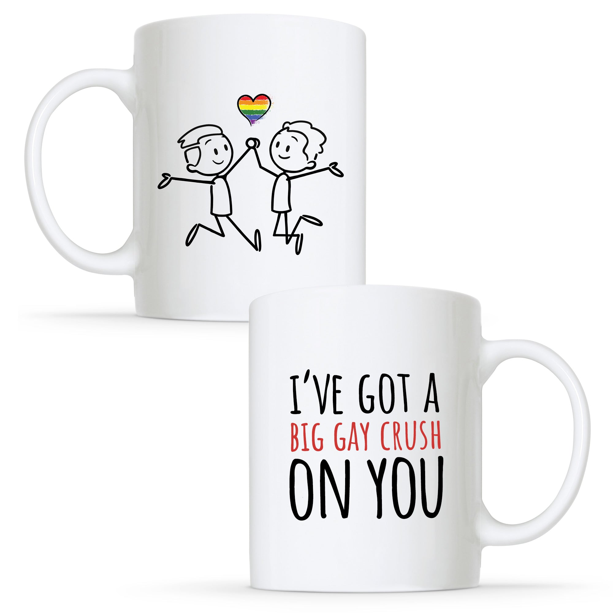 I've Got a Big Gay Crush on you - Gay Couple Mug Set | Gift