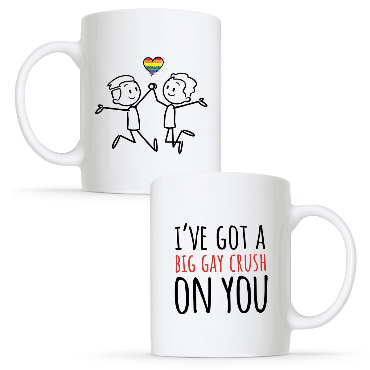 I&#39;ve Got a Big Gay Crush on you - Gay Couple Mug Set | Gift