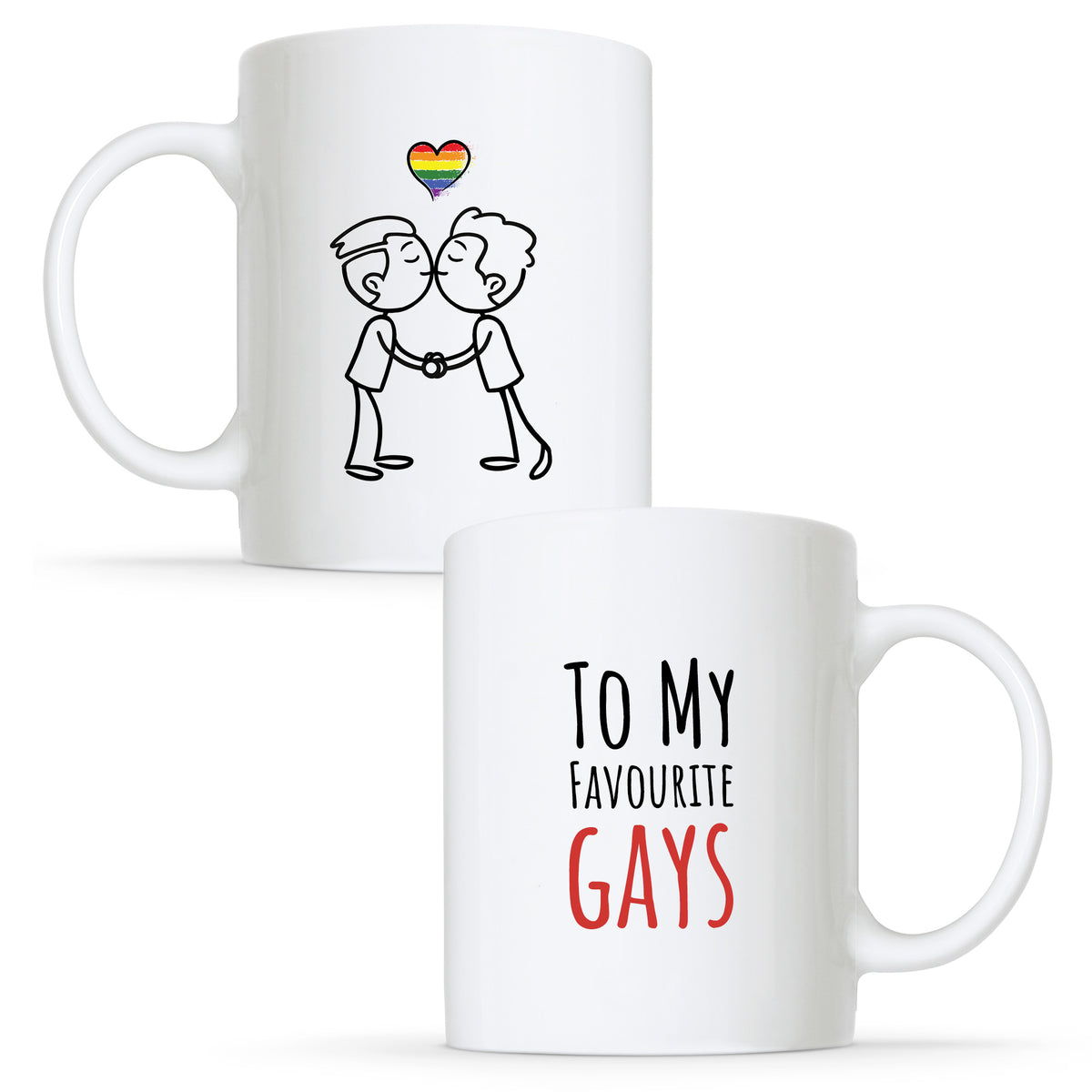 To my Favourite Gays - Gay Couple Mug Set | Gift
