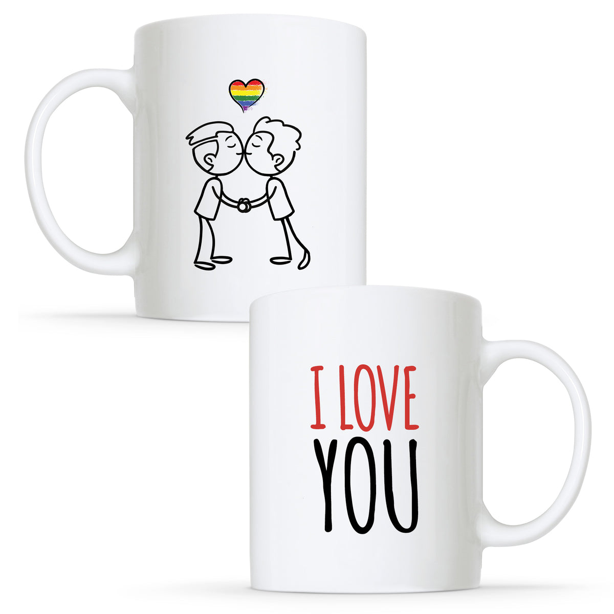I Love You - Gay Couple Mug Set | Gift