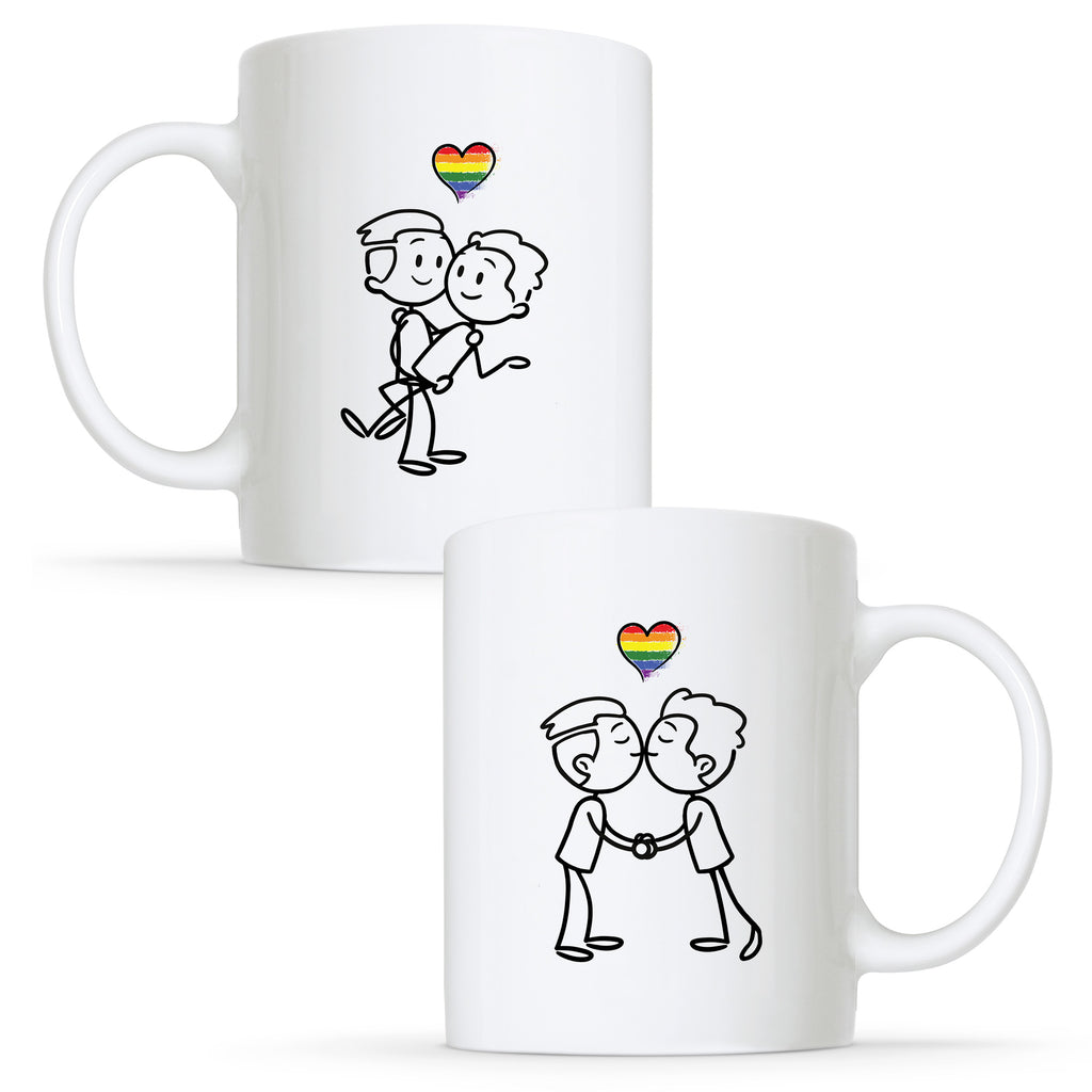 Illustrations - Gay Couple Mug Set | Gift