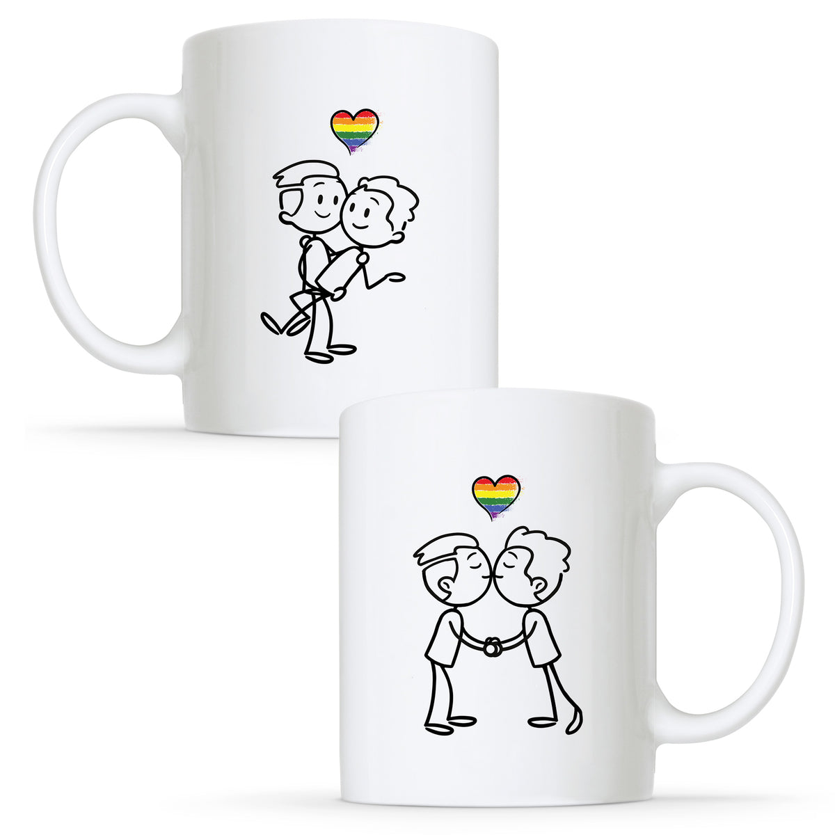 Illustrations - Gay Couple Mug Set | Gift