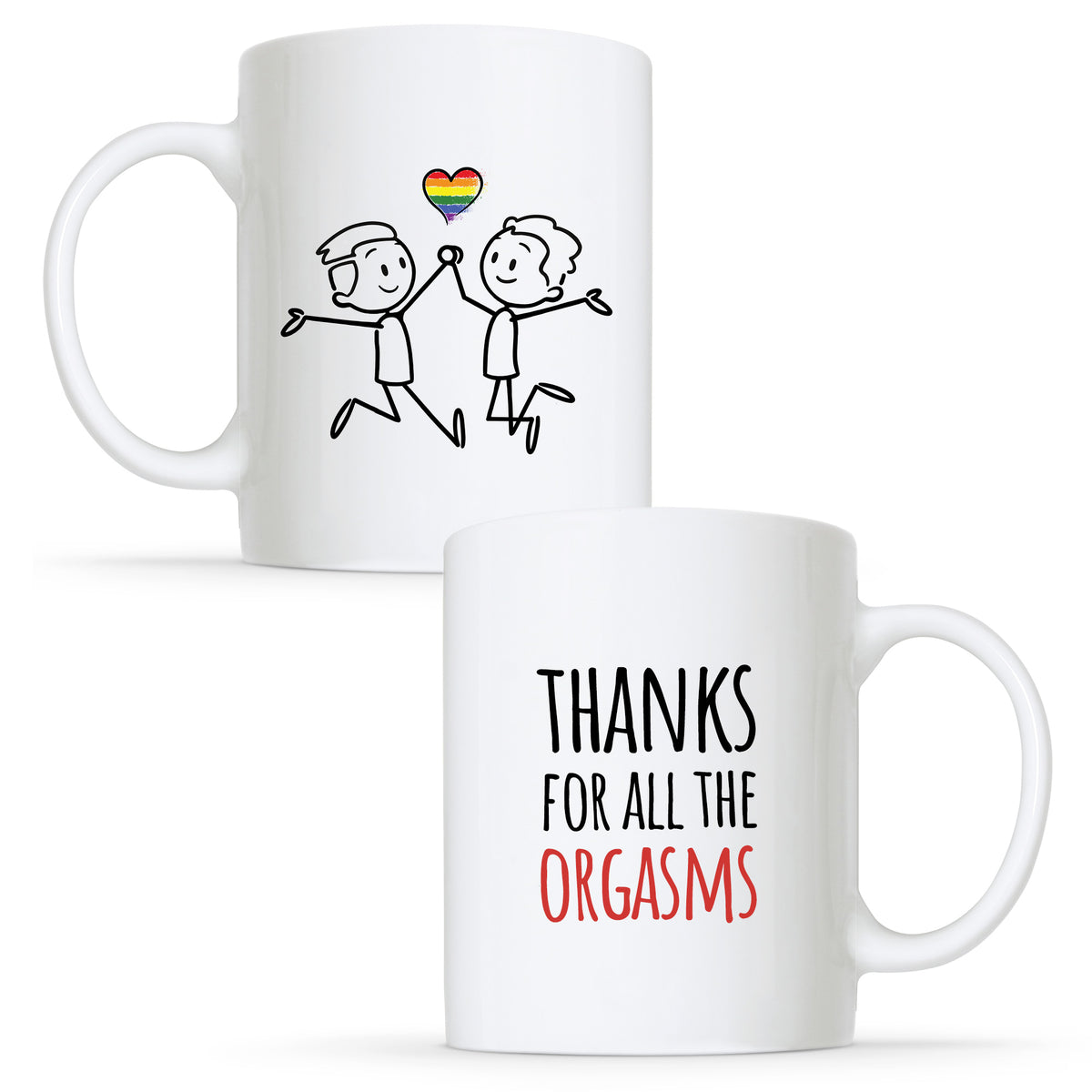 Thanks for all the Orgasms - Gay Couple Mug Set | Gift