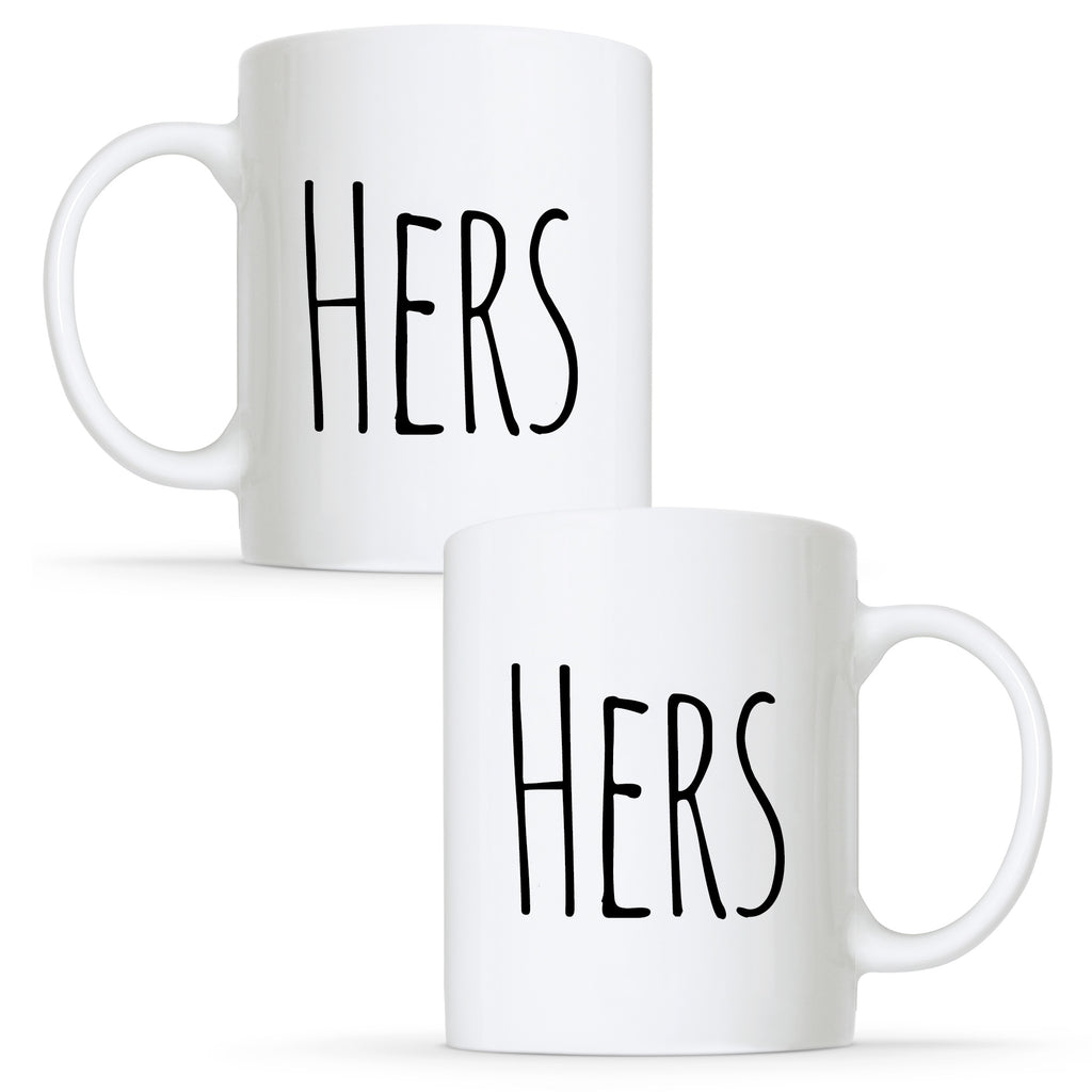 Hers & Hers - Gay Lesbian Couple Mug Set | Gift