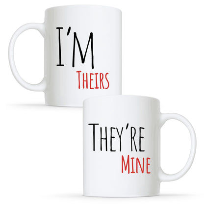 I'm Theirs & They're Mine - Non-Binary Couple Mug Set | Gift