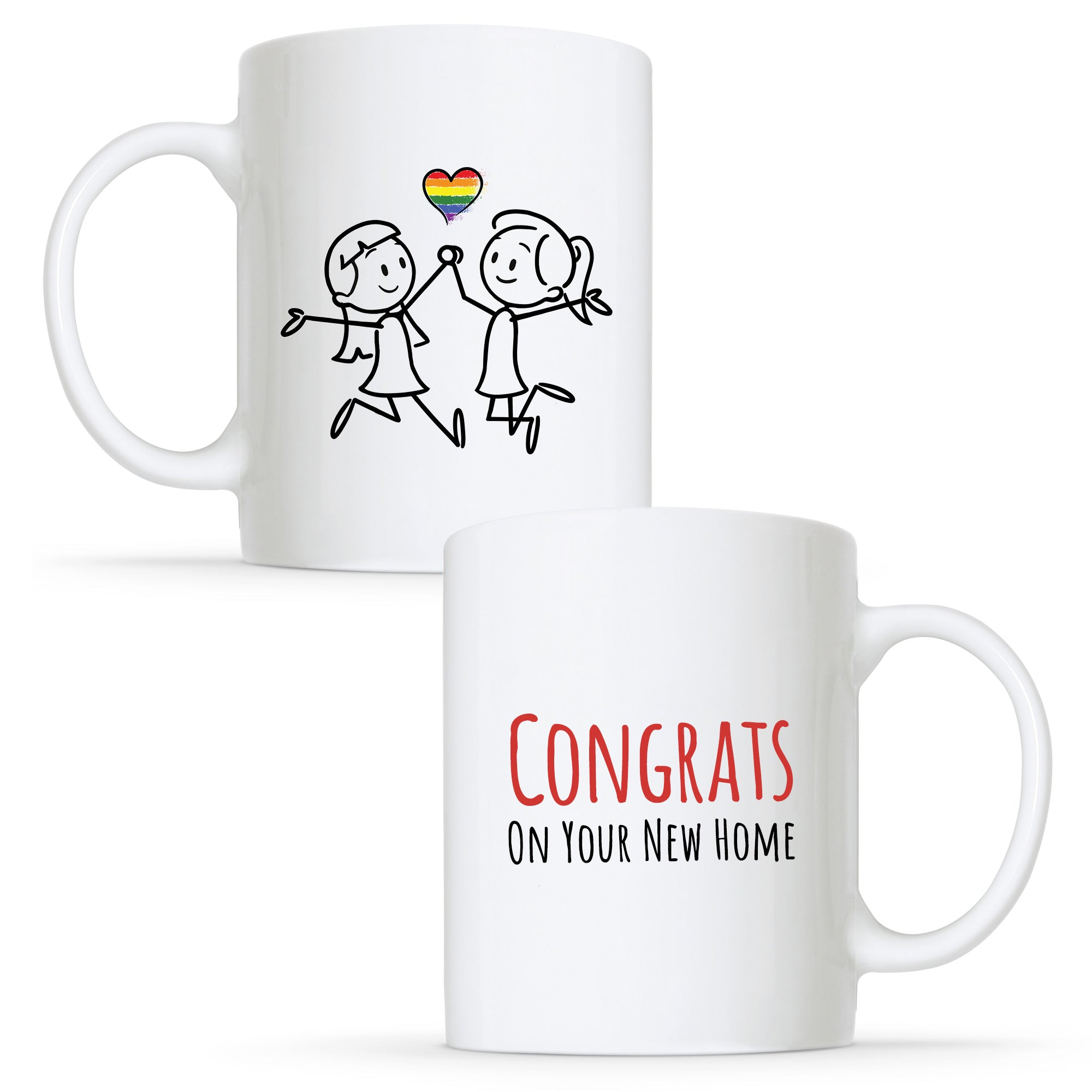 Congrats on your New Home - Lesbian Gay Couple Mug Set | Gift
