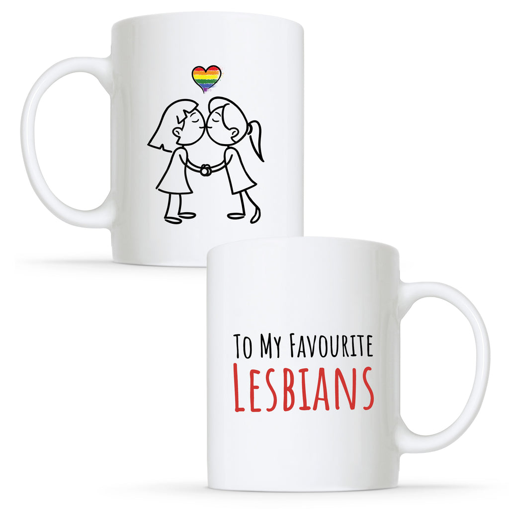 To my Favourite Lesbians - Lesbian Gay Couple Mug Set | Gift