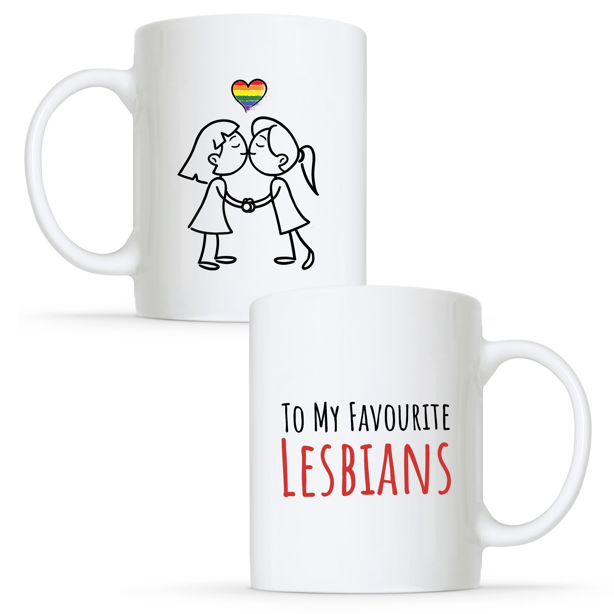 To my Favourite Lesbians - Lesbian Gay Couple Mug Set | Gift