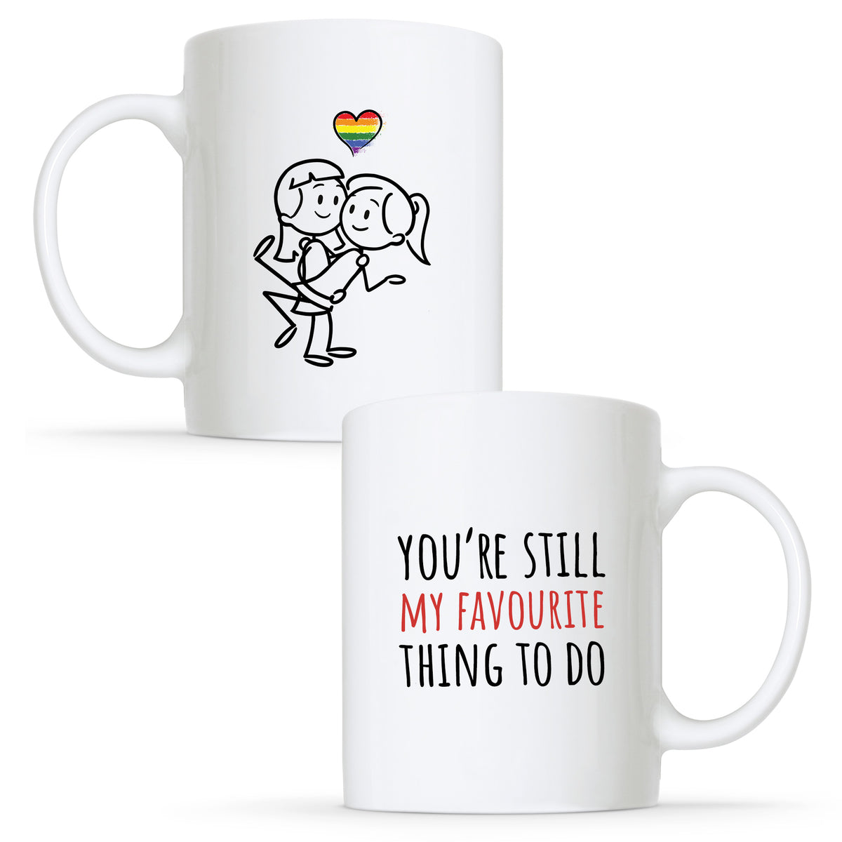 You&#39;re Still my Favourite Thing to do - Lesbian Gay Couple Mug Set | Gift