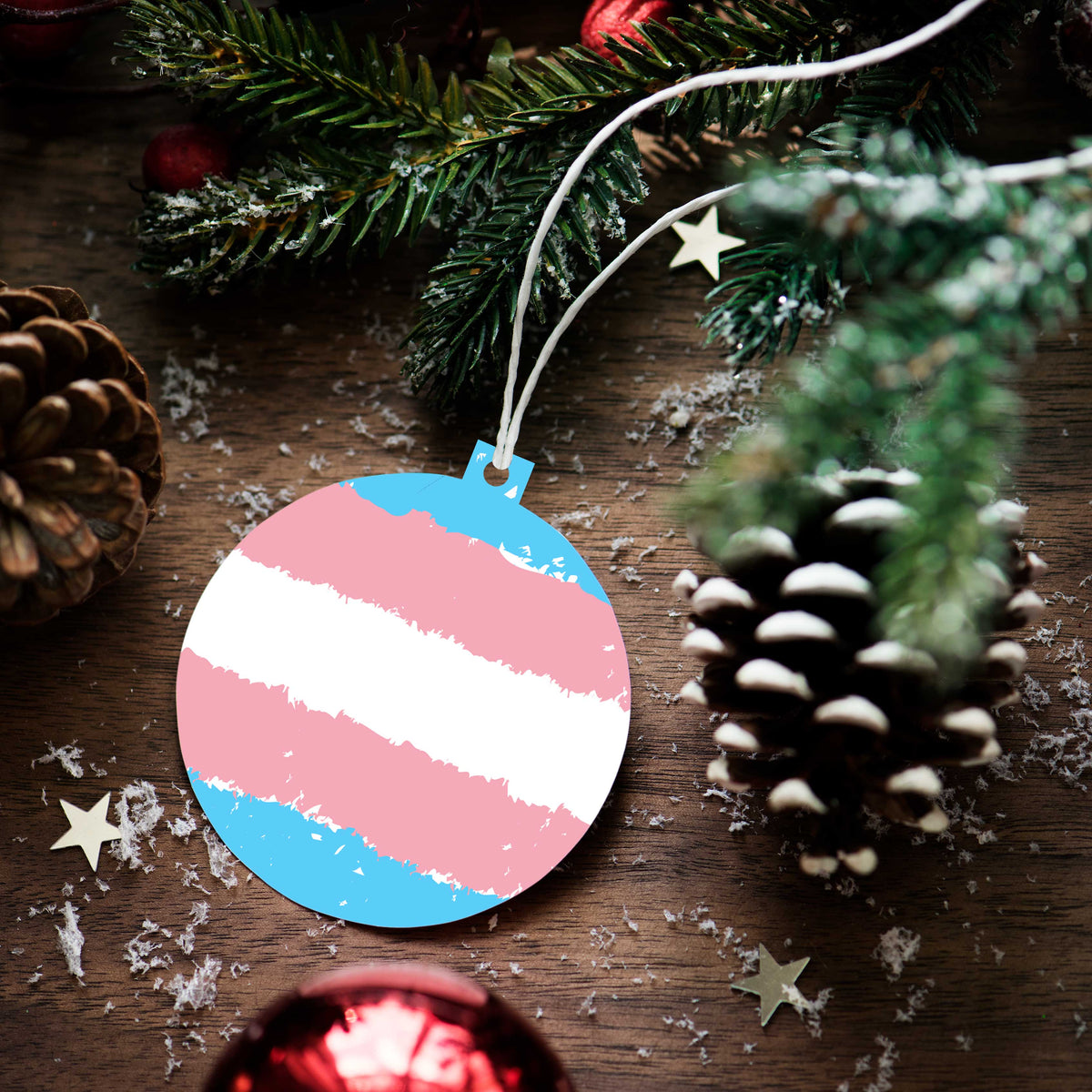 Transgender Pride Flag Xmas Bauble Decoration | Gift