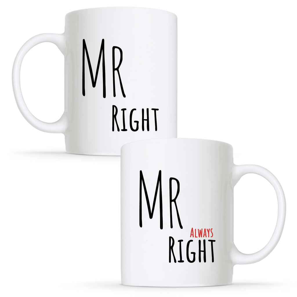 Mr Right & Mr Always Right - Gay Couple Mug Set | Gift