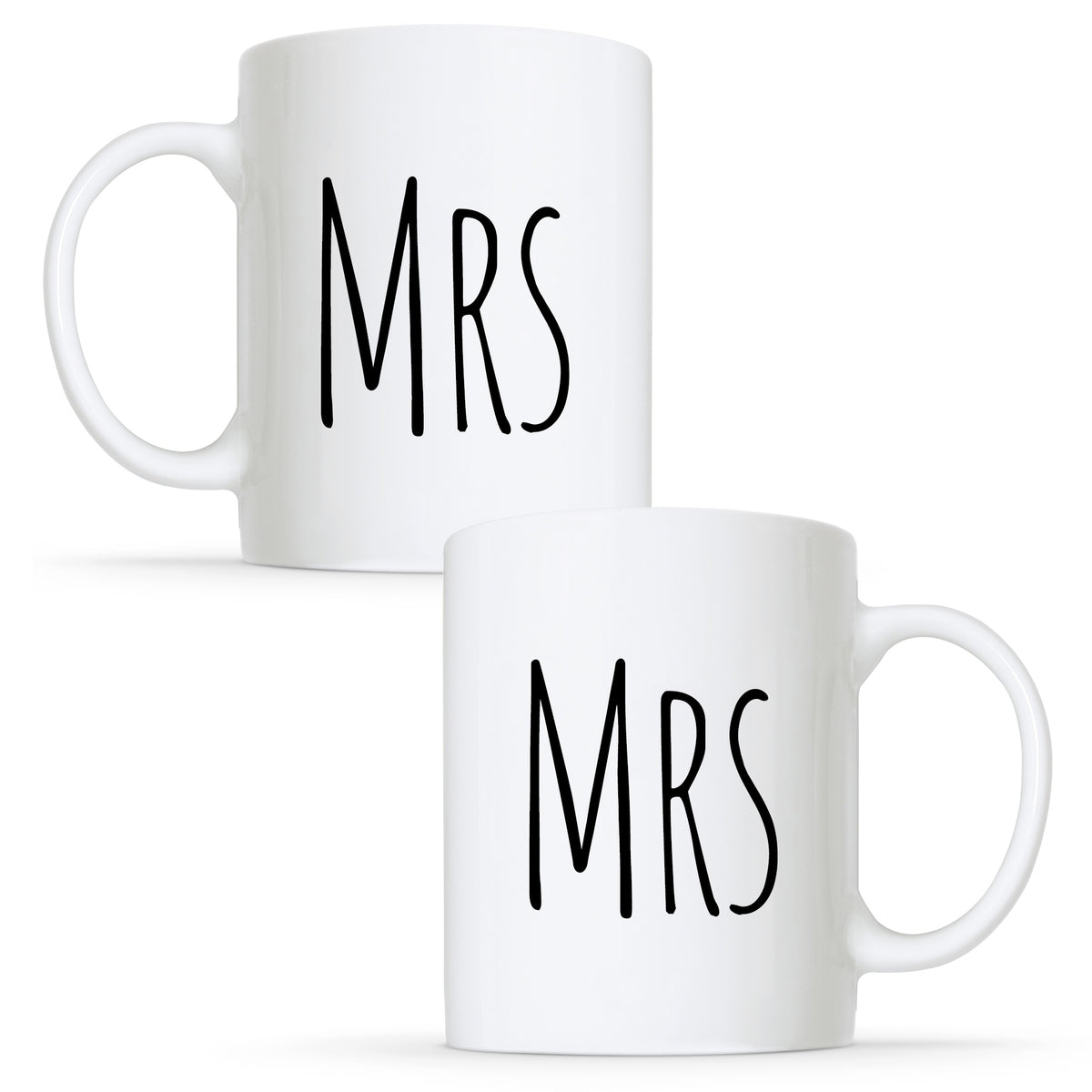 Mrs &amp; Mrs - Gay Lesbian Couple Mug Set | Gift