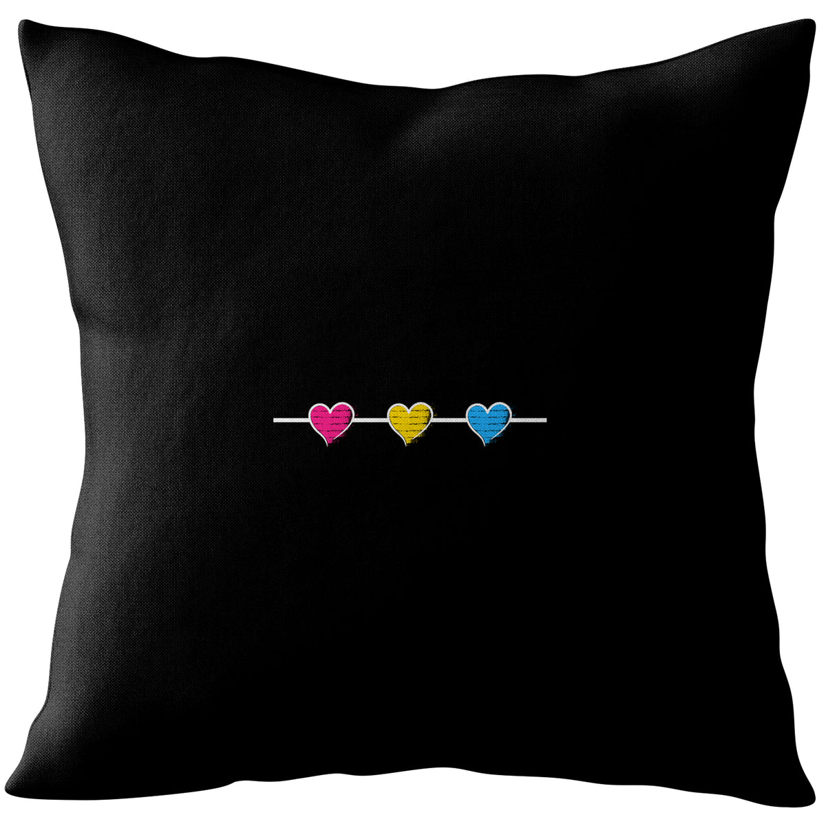 Pansexual Flag Multi-heart Cushion | Gift