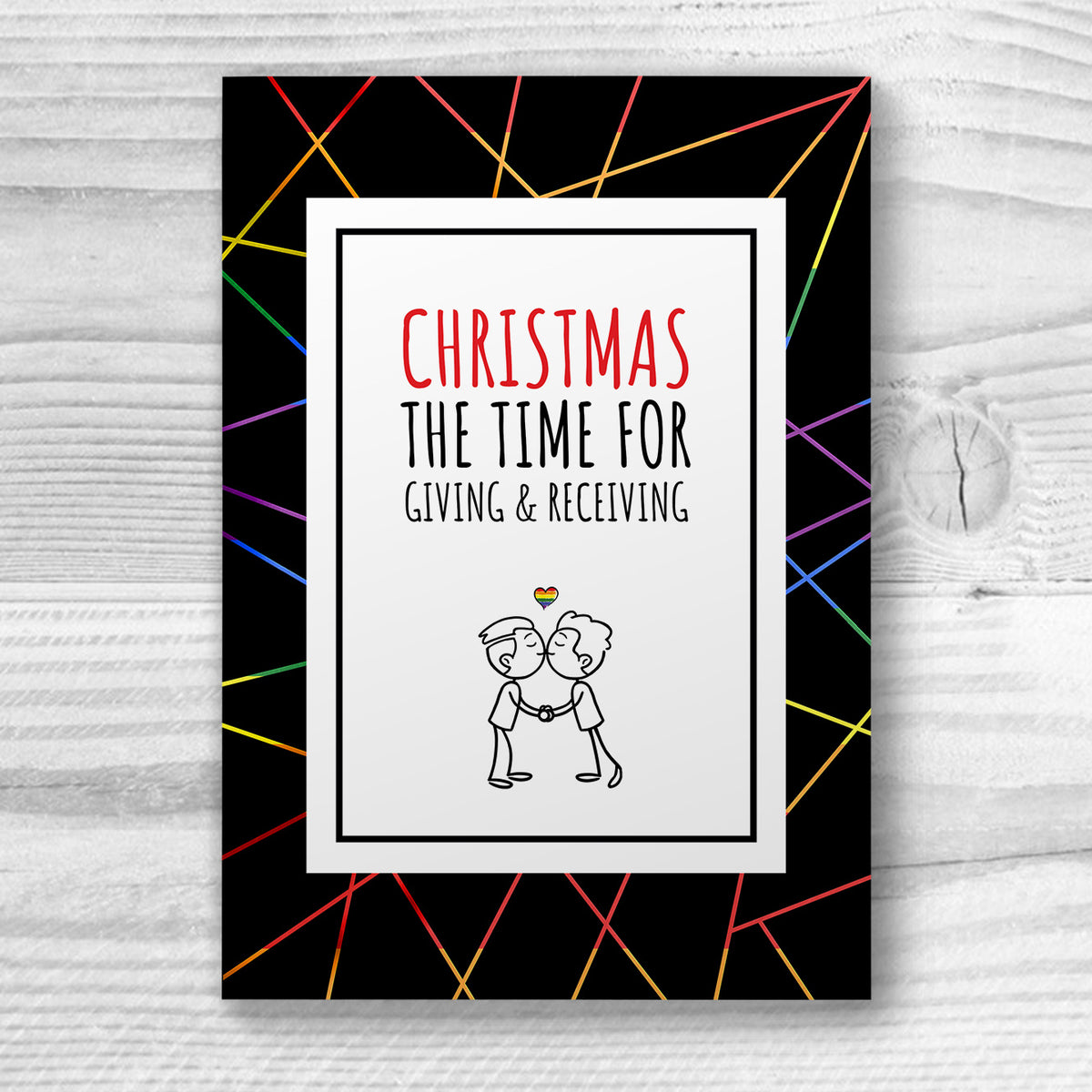 The Time for Giving and Receiving - Gay Xmas Card | Gift