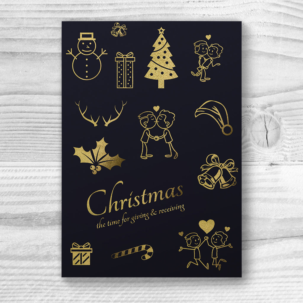 The Time for Giving and Receiving - Gay Xmas Card | Gift