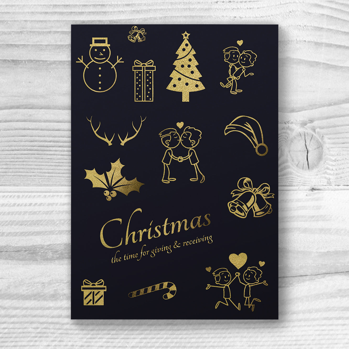 The Time for Giving and Receiving - Gay Xmas Card | Gift