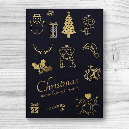 The Time for Giving and Receiving - Gay Xmas Card | Gift