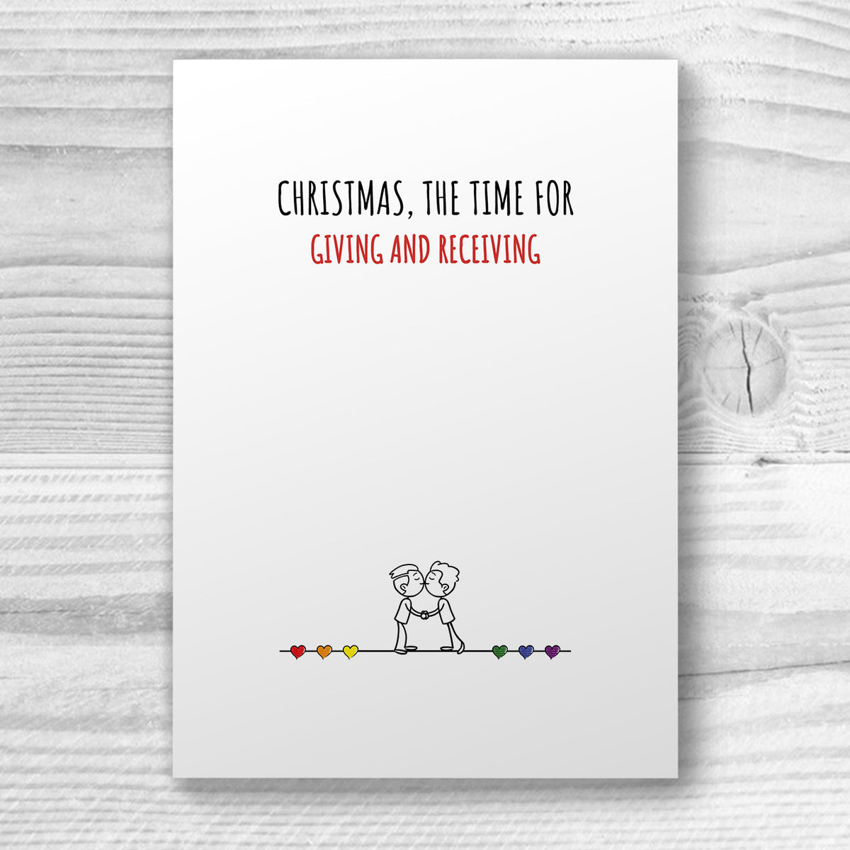 The Time for Giving and Receiving - Gay Xmas Card | Gift