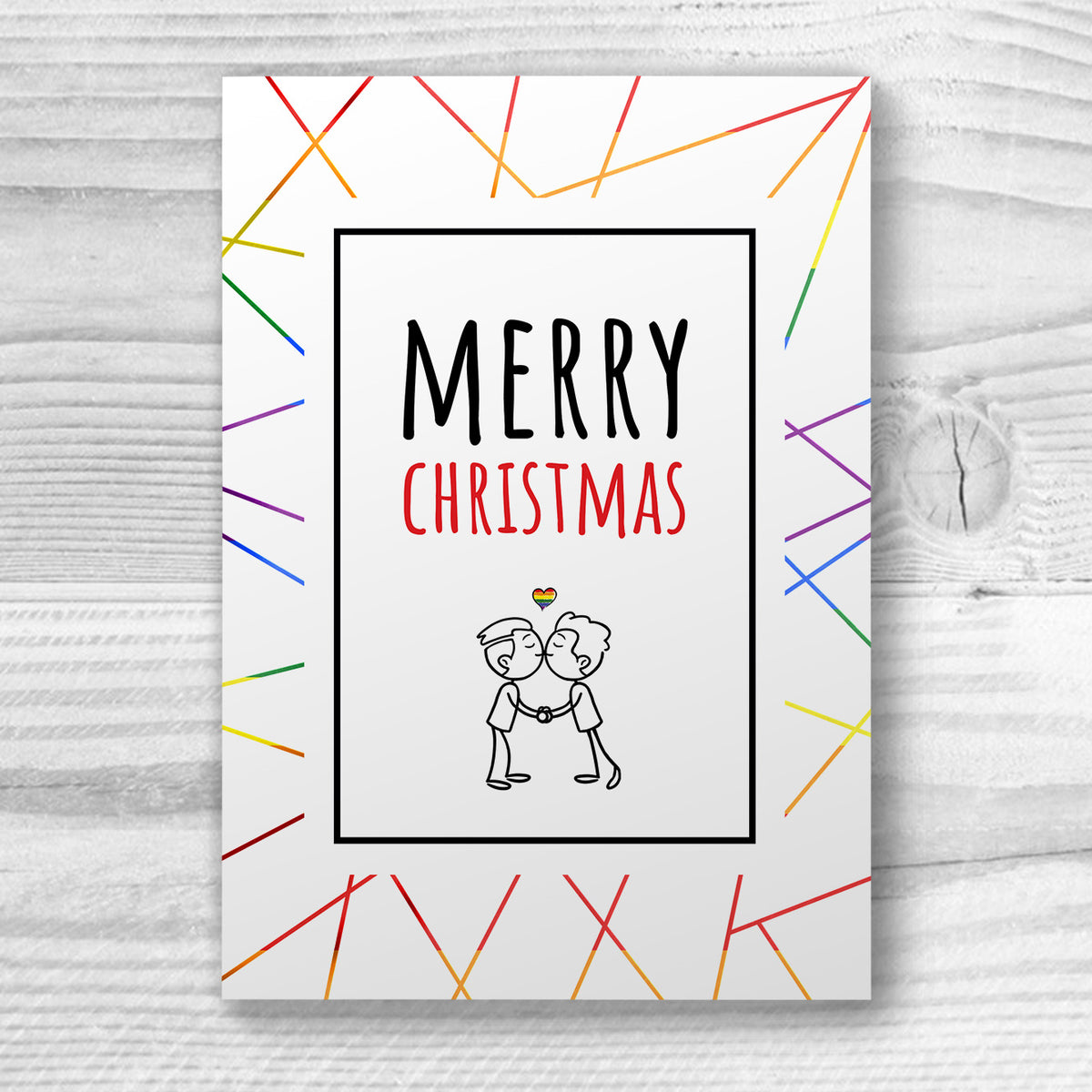 Merry Christmas - Gay Couple Xmas Card | Gift