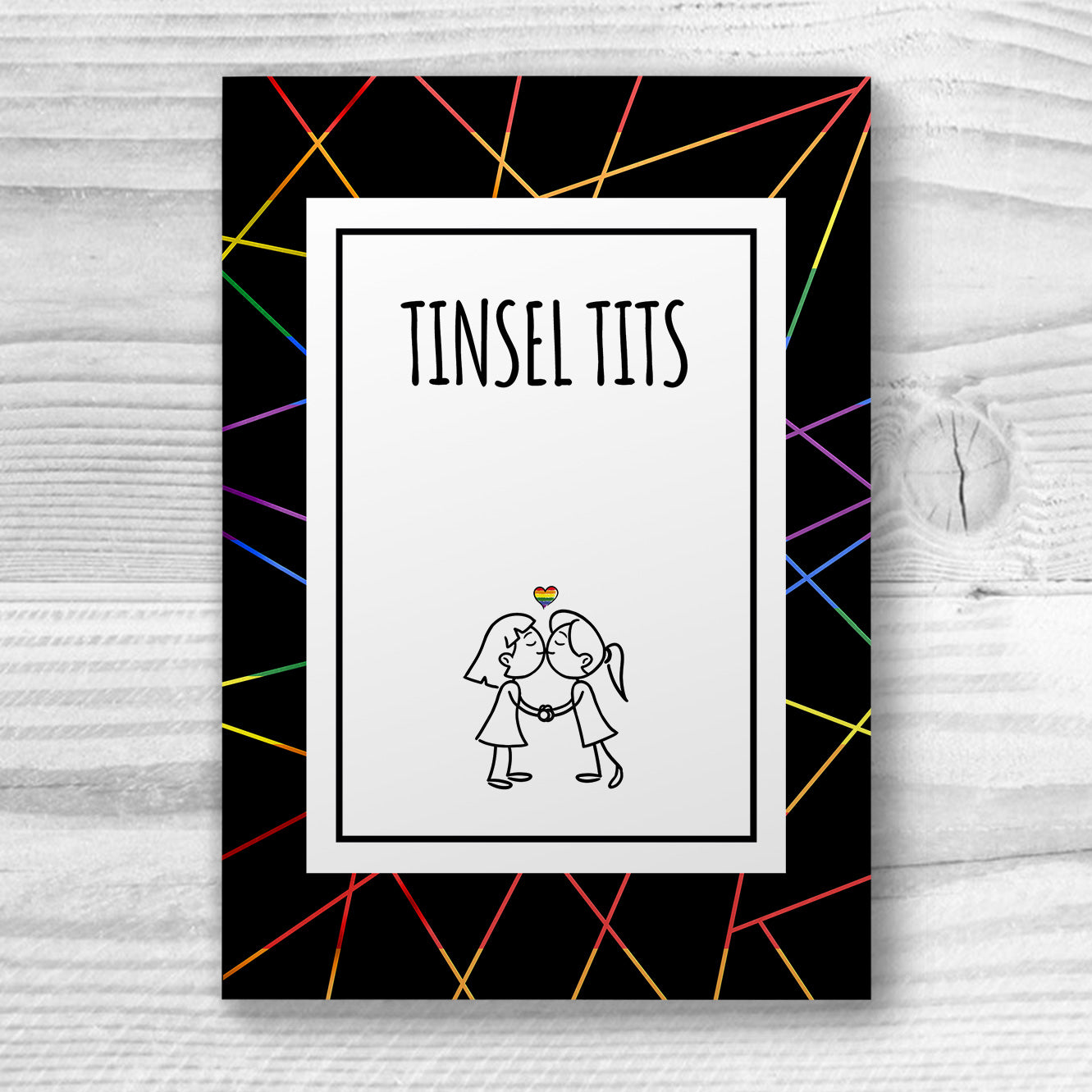 Tinsel Tits - Lesbian Gay Xmas Card | Gift