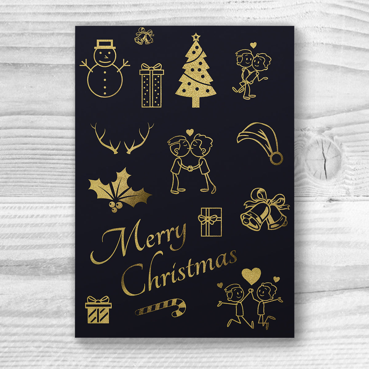 Merry Christmas - Gay Couple Xmas Card | Gift