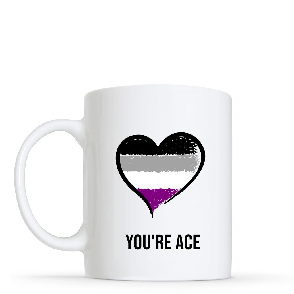 You're Ace - Asexual Flag Heart Shape Mug | Gift