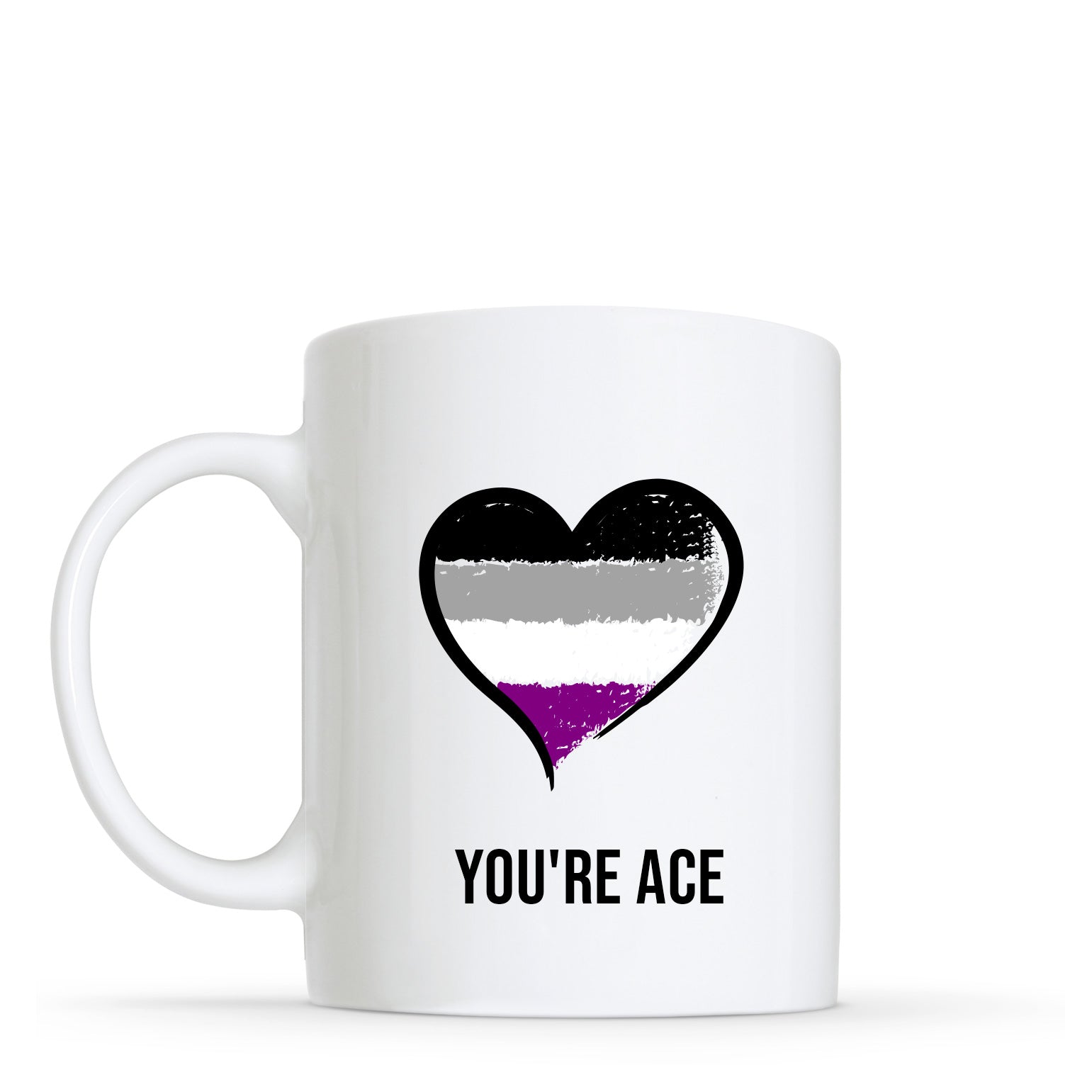 You're Ace - Asexual Flag Heart Shape Mug | Gift