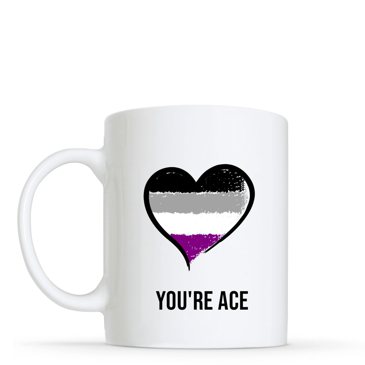 You&#39;re Ace - Asexual Flag Heart Shape Mug | Gift