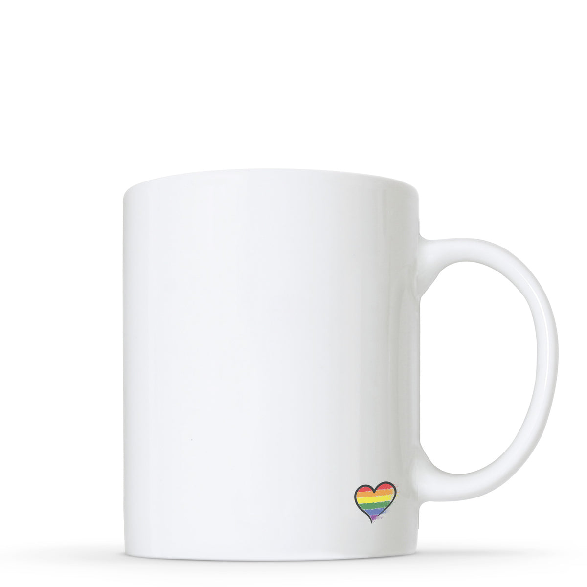 Hearts Not Parts - Pansexual Flag Heart Shape Mug | Gift