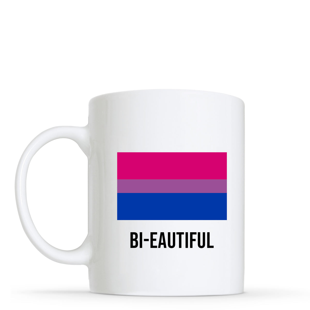 Bi-eautiful - Bisexual Flag Shape Mug | Gift